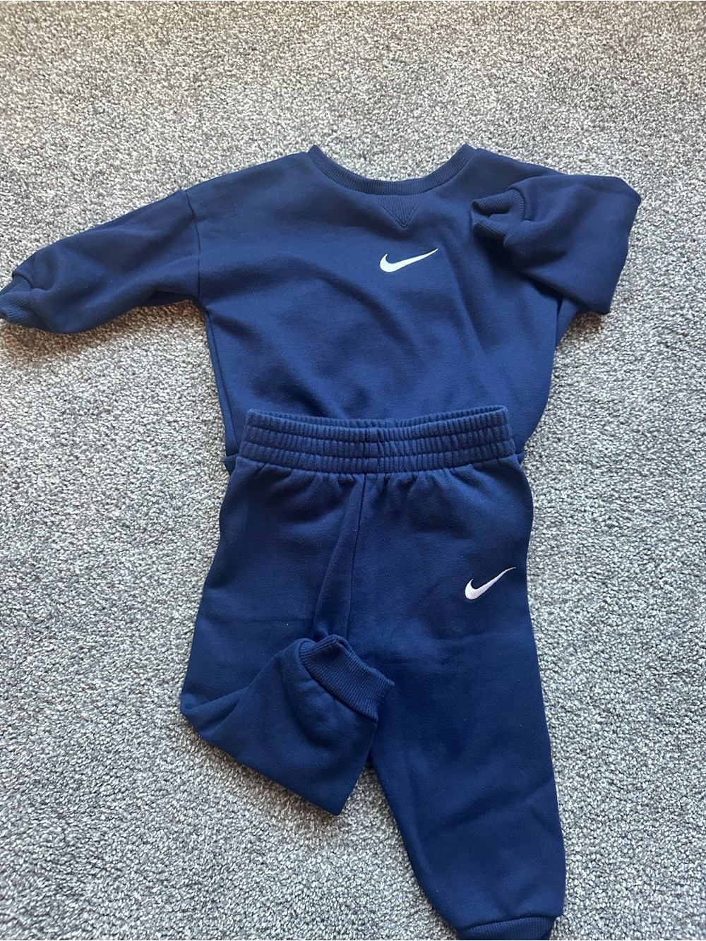 Nike Navy & White Kids Crewneck Sweatshirt with Joggers